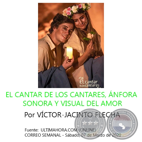 EL CANTAR DE LOS CANTARES, ÁNFORA SONORA Y VISUAL DEL AMOR - Por VÍCTOR-JACINTO FLECHA - Sábado, 07 de Marzo de 2020